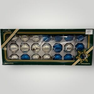 Vintage Christmas Ornaments Pyramid Multi-Color Set 21 Rauch Sta-tite Cap 2.5"